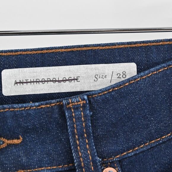 Anthropologie Jeans Womens Size 28 Pilcro Crop Denim Center Seam Boho Festival - Picture 7 of 12